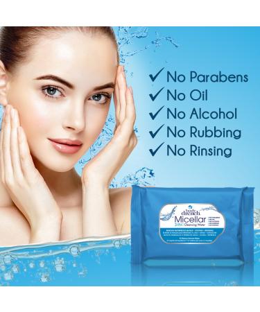 Body Drench Micellar 3-In-1 Cleansing Water & Makeup Remover Wipes - 6 Packs of 30 Count Wipes - Buy Online on GoSupps.com