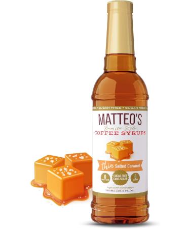 Matteo's Barista Style Sugar Free Coffee Syrup & Barista Style Sugar Free Coffee Syrup - Zero Calories Keto-Friendly Coffee Syrups & Flavors 750.00 ml (Pack of 1) Coffee Syrup+ Syrup Salted Caramel - Buy Online on GoSupps.com