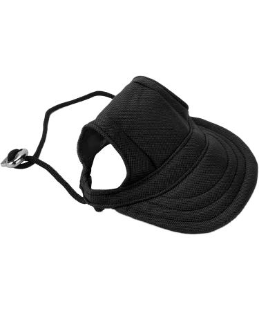 Premium Black XL Dog Baseball Cap with Ear Holes - Sun Protection Hat for Pets | Stylish & Comfortable Dog Sports Hat - Buy Online on GoSupps.com