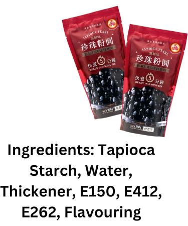 Black Sugar Flavour Tapioca Pearl 2 Pack Bundle Containing 2 x 250g WuFuYuan Brand Tapioca Pearls - Buy Online on GoSupps.com