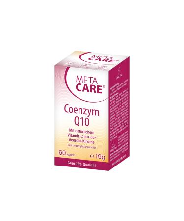 Meta Care Coenzyme Q10-Ideal combined with natural vitamin C from the acerola cherry-optimized recording thanks to black pepper extract-60 capsules-vegan - Buy Online on GoSupps.com