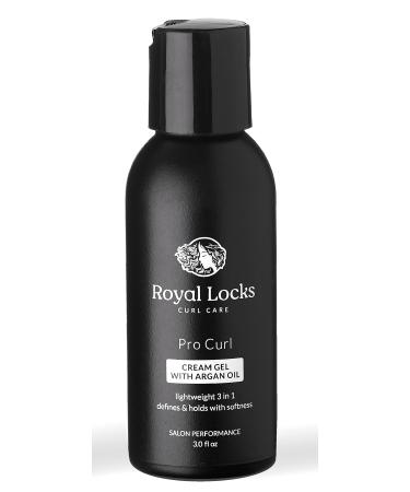 Royal Locks Curl Care Pro Curl | Define & hold with Argan Oil Cleanse hair, Restores pH. New & Improved Formula (3 fl oz) Pro Curl Cream Gel, Single Bottle (3 fl oz)