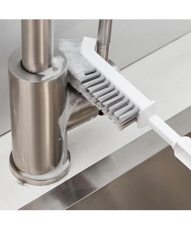 Scrub Brush with Long Handle - Utility Brush with Long Handle for Cleaning | Utility Scrub Brush | Large Scrub Brush | Retractable Kitchen Brush | Cleaning Brushes for Tight Spaces Window Track Door - Buy Online on GoSupps.com