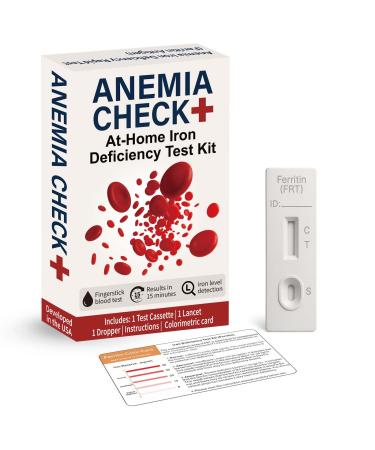 Iron Deficiency Test Kit at-Home Self-Testing Iron Level for Men Women Adults and Children