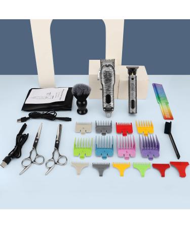 RESUXI Hair Clippers for Men Haircut Clippers for Hair Cutting Kit Beard Trimmer for Men Professional Barber Clippers Set with Zero Gapped T-Blade Trimmer Cordless USB Rechargeable LCD Display - Buy Online on GoSupps.com