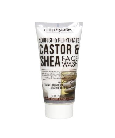 Urban Hydration Castor and Shea Cleanser | Combats Dry Skin  Detoxes  Cleanses and Hydrates  Anti-Aging Benefits For All Skin Types  Leaves Skin Glowing and Smooth | 6 Fl Ounces Unscented
