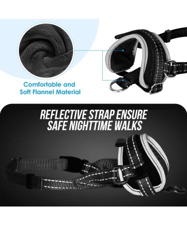Nasjac Dog Muzzle - Soft Nylon Pet Muzzles for Small Medium Large Dogs - Adjustable Reflective Dog Mouth Cover with Connection Strap Prevents Biting Barking Chewing S Black with Head Strap - Buy Online on GoSupps.com