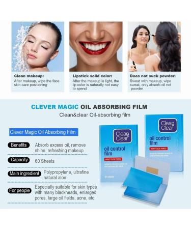 Compatible Oil Control Film 300 Sheets Blotting Paper Replacement for Clean & Clear Oil Absorbing Sheets (Pack of 5) 60 count (Pack of 5) - Buy Online on GoSupps.com
