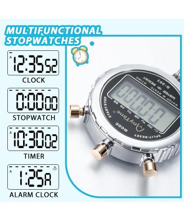 2 Pcs Metal Waterproof Digital Sports Stopwatch Timer with 1/100th Second Precision for Training & Competition - Buy Online on GoSupps.com
