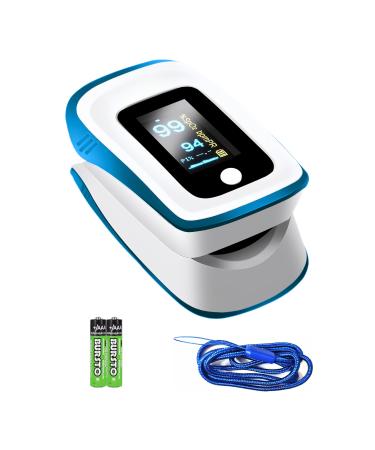 Pulse Oximeter Fingertip - Finger Pulse Oximeter o2-SpO2 - Battery 2 AAA Includes Lanyard OLED Screen Accurate Rapid Oximeter SpO2 Readings Outdoor Sports Widely Use JDBBGJ