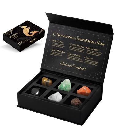 Aovila Capricorn crystals zodiac sign zodiac sign medicinal crystals birth stones with horoscope box set astrology