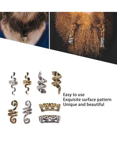 32 Pieces Viking Hair Pearls - Gold & Silver Hair Cuffs for Braid & Dreadlock Accessories | Perfect for Men Women Parties & Festivals - Buy Online on GoSupps.com