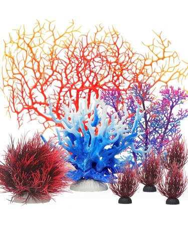 BEGONDIS 8-piece coral decoration set for aquariums turn your aquarium into an underwater world Bronw - Buy Online on GoSupps.com