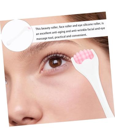 Silicone Face Massager & Eye Roller - Pink Beauty Device for Glowing Skin | International Shipping - Buy Online on GoSupps.com