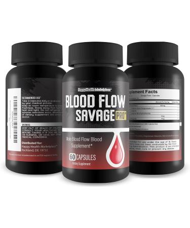Blood Flow Savage Pro - Our Best Blood Flow Capsules - Healthy Blood Flow Natural Formula - Support Men Blood Flow Savage Grow Max Your Body Circulation - Mens Blood Flow Supplement Max Blood Flow - Buy Online on GoSupps.com