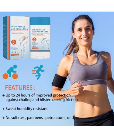 Anti-Chafing Gel Waterproof Chafe Stick Anti Chafe Stick Chafing Sticks Women Thigh Rescue Anti Chafe Stick Thigh Rubbing & Foot Blister Gel Stick Breathable & Sweat Resistant Chub Rub Gel Balm - Buy Online on GoSupps.com