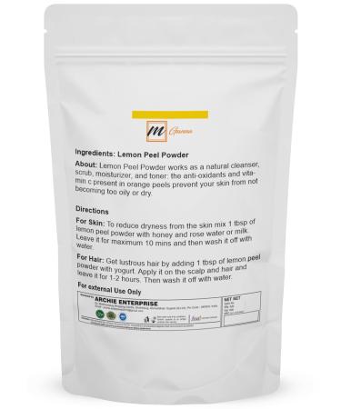 100% Natural Lemon Peel Powder for Skin Care - 0.50 LBS | Organic & Pure | 8 Oz - Buy Online on GoSupps.com