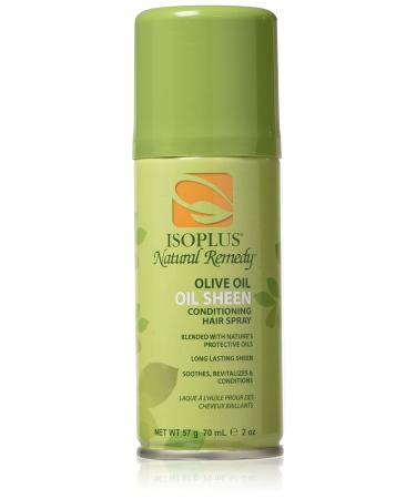 Isoplus Natural Remedy Olive Oil Sheen Conditioning Hair Spray  2 oz