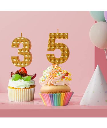 Fusisi Happy Birthday Candle - Sparkle Gold Number 1 Cake Topper for Party Decoration (2.75 Inch) - Buy Online on GoSupps.com