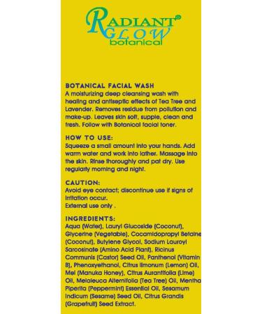 Radiant Glow Botanical Facial Wash - Buy Online on GoSupps.com
