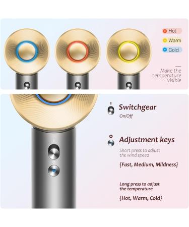 Brushless Powerful Hair Dryer Low Noise 1600W 110 000 RPM Fast Drying High Speed Blow Dryer with Negative Ion Technology Portable Lightweight with Diffuser and Nozzle for Home Salon Travel Grey - Buy Online on GoSupps.com