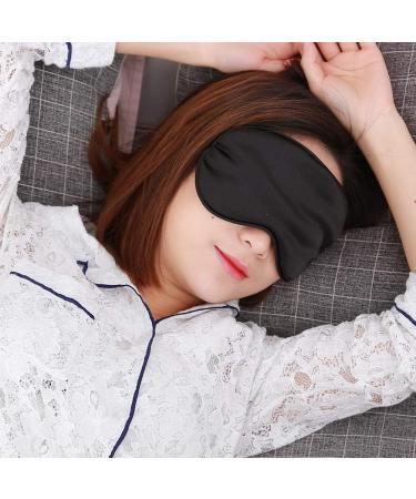 kuou 24 Pack Sleep Eye Mask Shade Cover Soft Blindfold Travel Sleep Cover Comfortable Lightweight Eye Sleeping Mask for Travel Sleeping Lunch Break (Black) - Buy Online on GoSupps.com
