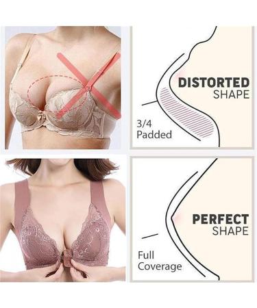 Wuwuhen Lisa Charm Daisy Bra - Front Button Closure, Comfortable & Breathable, Apricot 52/120 - Buy Online on GoSupps.com