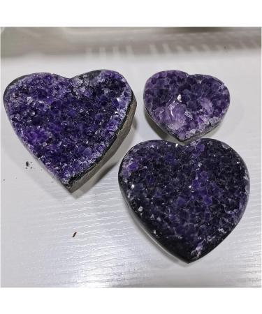 Natural Amethyst Geode Loving Heart Shape Quartz Cluster Crystal Specimen qiangang (Size : 420-480g) - Buy Online on GoSupps.com