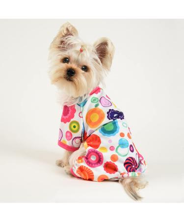 Dog Pajamas for Small Dogs Girl Boy, Chihuahua Pajamas, Cute Tiny Dog Clothes Outfit, Extra Small Puppy Pjs, Soft Pet Onesies,Doggie Jumpsuits Yorkie Teacup Cat Clothing (Flower, Small) Small Flower