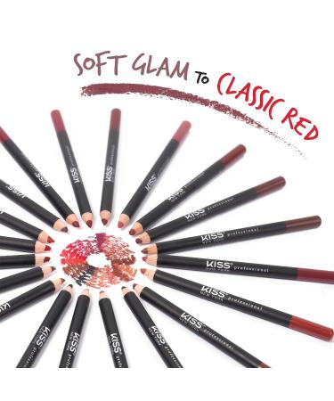 kiss New York Professional Slim Lip Pencil - Burgundy | Creamy Soft Lip Liner for Long-Lasting Rich Color | Water-Resistant Lip Crayon - Buy Online on GoSupps.com