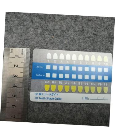 1 Set Teeth Shade Guide Color Contrast Cards Durable Oral Supplies for Home Use Convenient Tooth Color Shades Order of Shadow Value Lightweight and Easy to Carry - Buy Online on GoSupps.com