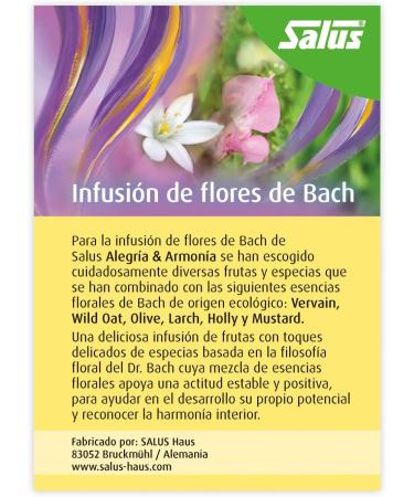  Salus Salus Flowers of Bach Joy & Harmony Infusion - 15 envelopes of 2 g - Buy Online on GoSupps.com