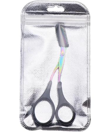 Stainless Steel Eyebrow Scissors for Men & Women - Black Beauty Tool for Makeup & Eyelashes - Buy Online on GoSupps.com