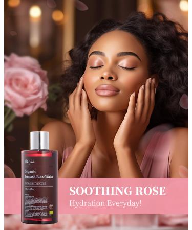 VTS Rose Water 8 Fl Oz - Bulgarian Rosa Damascena Floral Water for Skin Care & Hair Care | Aromatherapy Hydrosol Mist - Buy Online on GoSupps.com