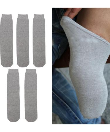 5Pcs Stump Socks Breathable Thicken Cotton Prosthetic Limb Socks Elastic Amputee Socks Stump Shrinker for Stump Protection (Grey) (L) - Buy Online on GoSupps.com