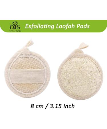 6 Pack Face Loofah Pads Exfoliating Scrubber for Men & Women - Natural Luffa Facial Cleanser Sponges for Body Back Dead Skin Cleansing | Exfoliator Scrub Brush for Bath, Shower, Spa Massage - Buy Online on GoSupps.com