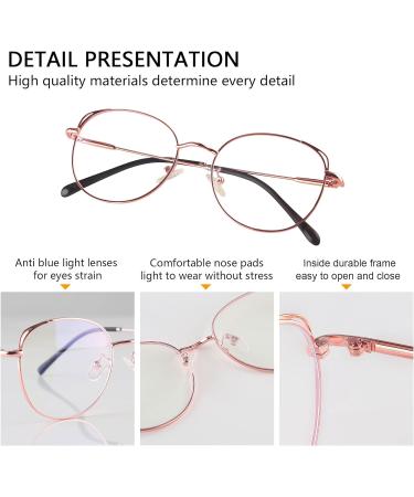COOLOO Blue Light Blocking Glasses for Women Men - Anti Glare Gaming Glasses 04- Rose Gold - Buy Online on GoSupps.com
