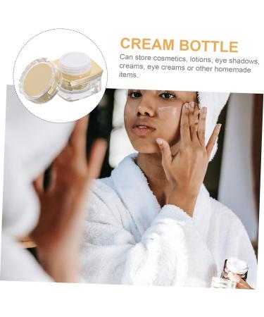 Mikinona 1pc Cream Empty Cosmetic Jars Sample Holder Face Cream Pot Jars Face Cream Containers Cream Empty Jars Reusable Bottle Creami Lotion Practical Cream Bottle Acrylic 4.6x4cm Golden - Buy Online on GoSupps.com