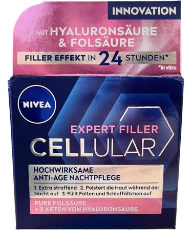 Beiersdorf NIVEA Cellular Expert Filler Highly effective antiaging night care 50 ml extra firming night cream with filling effect filling antiwrinkle cream for the night - Buy Online on GoSupps.com