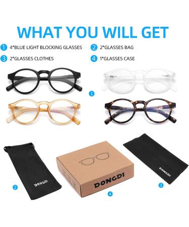 Blue Light Blocking Reading Glasses 4 Pack Mix 2.5 Diopters - Anti Glare, Headache, Eye Strain, UV Filter - Computer Eyeglasses Readers for Women Men - Buy Online on GoSupps.com