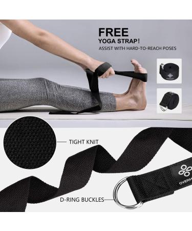 Overmont 5-in-1 Yoga Set: Back Pain Relief Wheel, Foam Blocks, Strap, Extend Ring Roller - Black - Buy Online on GoSupps.com