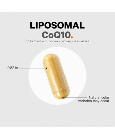 Codeage Liposomal CoQ10 Supplement - 125 mg Coenzyme Q10 with Vitamin E - Vegan Non-GMO Gluten-Free - 60 Capsules for Energy & Antioxidant Support - Buy Online on GoSupps.com