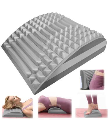 Virtue yun back extension and neck stretcher 2 in 1 back massage device and neck stretcher massage pillows lumbar pillows orthopedic to relieve the neck and back pain (gray)