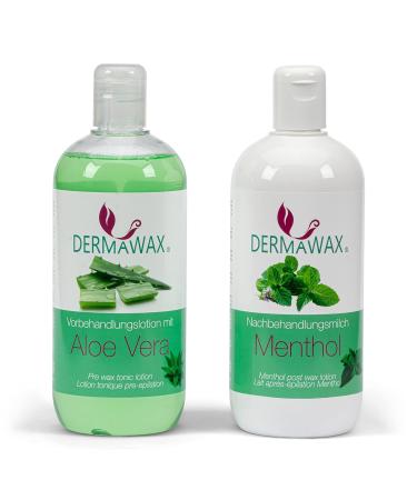 Profi Waxing Set | Dermawax 1000 ml Wax Device | Made in Spain | 1 kg Wax 500 ml Aloe Vera Lotion & 500 ml Menthol Milk | 200 Wood Spatulas | International Shipping - Buy Online on GoSupps.com