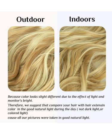 SARLA 18 Inch Invisible Wire Hair Extension Curly Wavy Synthetic Hairpiece for Women - Beach Blonde - Buy Online on GoSupps.com