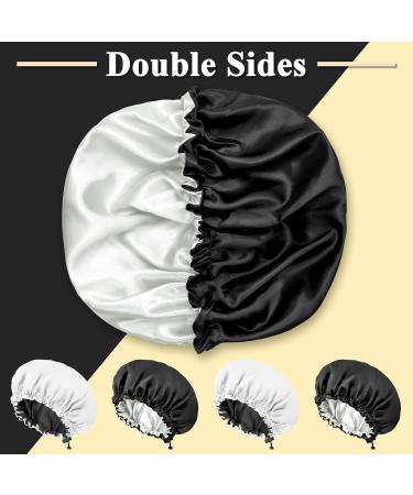 2 Pack Satin Bonnet - Double Layer Silk Sleep Cap for Hair Protection | Adjustable Sleeping Cap for Women & Girls - Buy Online on GoSupps.com