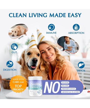 All-in-One Zeolite Detox | Clinoptilolite Zeolite Powder Supplement with Probiotics & Prebiotics | Gut, Energy & Immune | High Absorption, Micronized & Activated Vegan, 100 Servings 10.58 Ounce (Pack of 1) - Buy Online on GoSupps.com