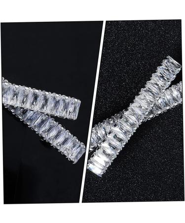 1pc Cross Clip Elegant Hairpin Rhinestone Side Clip Bling Side Clips Fashion Hairpin Clear Rhinestone Bobby Pins Girl Hair Clip Wedding Hair Diamond Bride Rhinestones Zircon - Buy Online on GoSupps.com