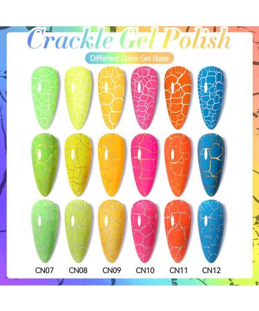 UV Crackle Polish Kit - Lightweight Beauty Formula Lasting Shiny Finish Fingertip Artistic Tip | Stylish Fluorescent Texture Selection Cui Personal Set - Buy Online on GoSupps.com