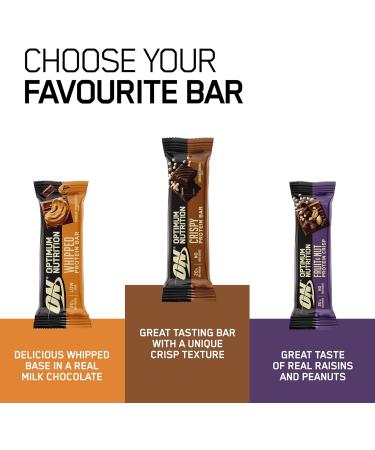Optimum Nutrition Crispy Protein Bars - Chocolate Brownie Flavour (10 x 65g) | No Added Sugars | Workout Snack for Men and Women - Buy Online on GoSupps.com